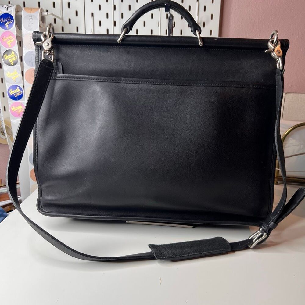 Coach vintage genuine leather Beekman Briefcase in black - Picture 2 of 10